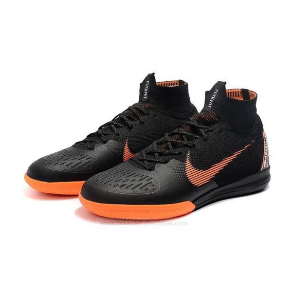 Nike Mercurial SuperflyX Elite IC Hombres Negro Naranja